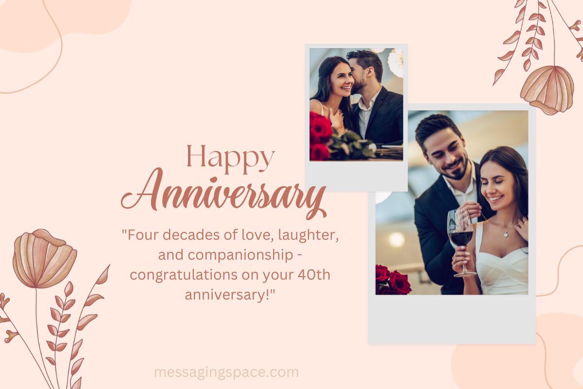 120+ 40th Anniversary Wishes & Messages for Husband & Wife