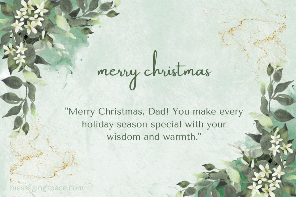 Merry Christmas Greetings For Father