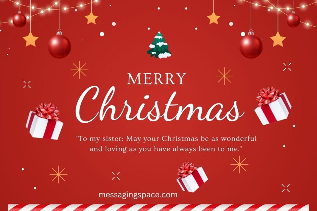 100+ Merry Christmas Messages Text SMS For Sister